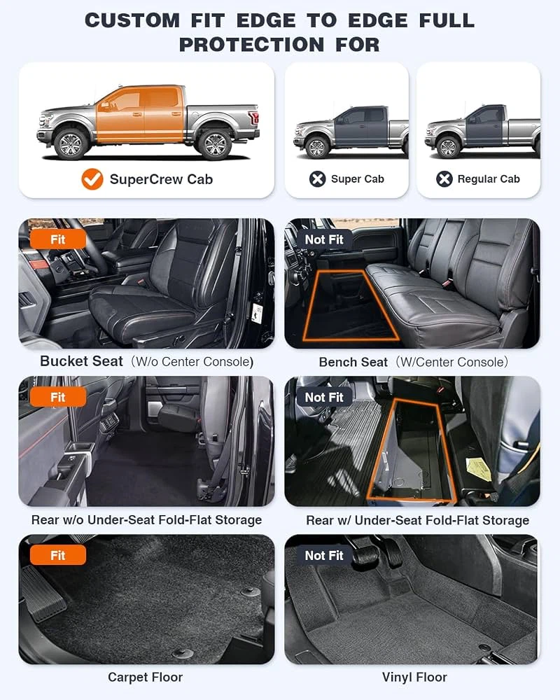 🔥 Custom Floor Mats for 2021-2026 F150/2022-2026 F150 - photo 3