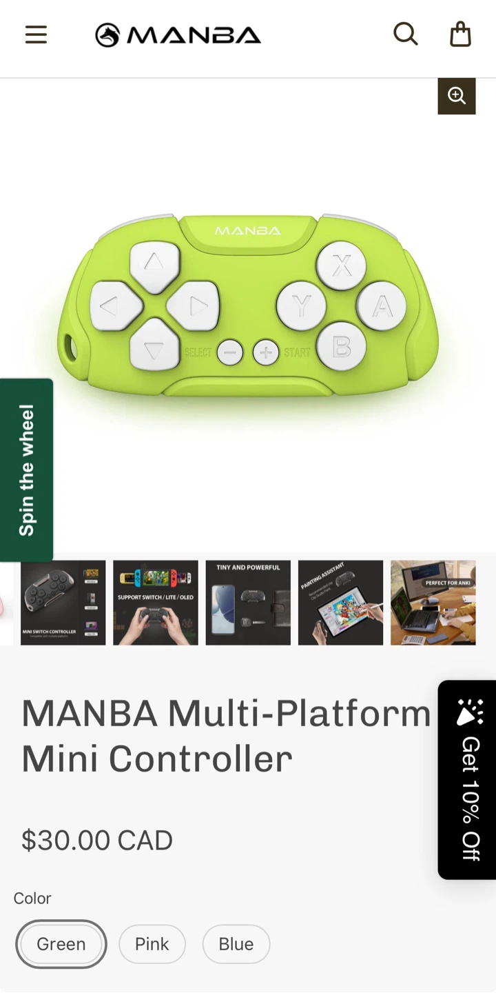 MANBA Multi-Platform Mini Controller - Green
