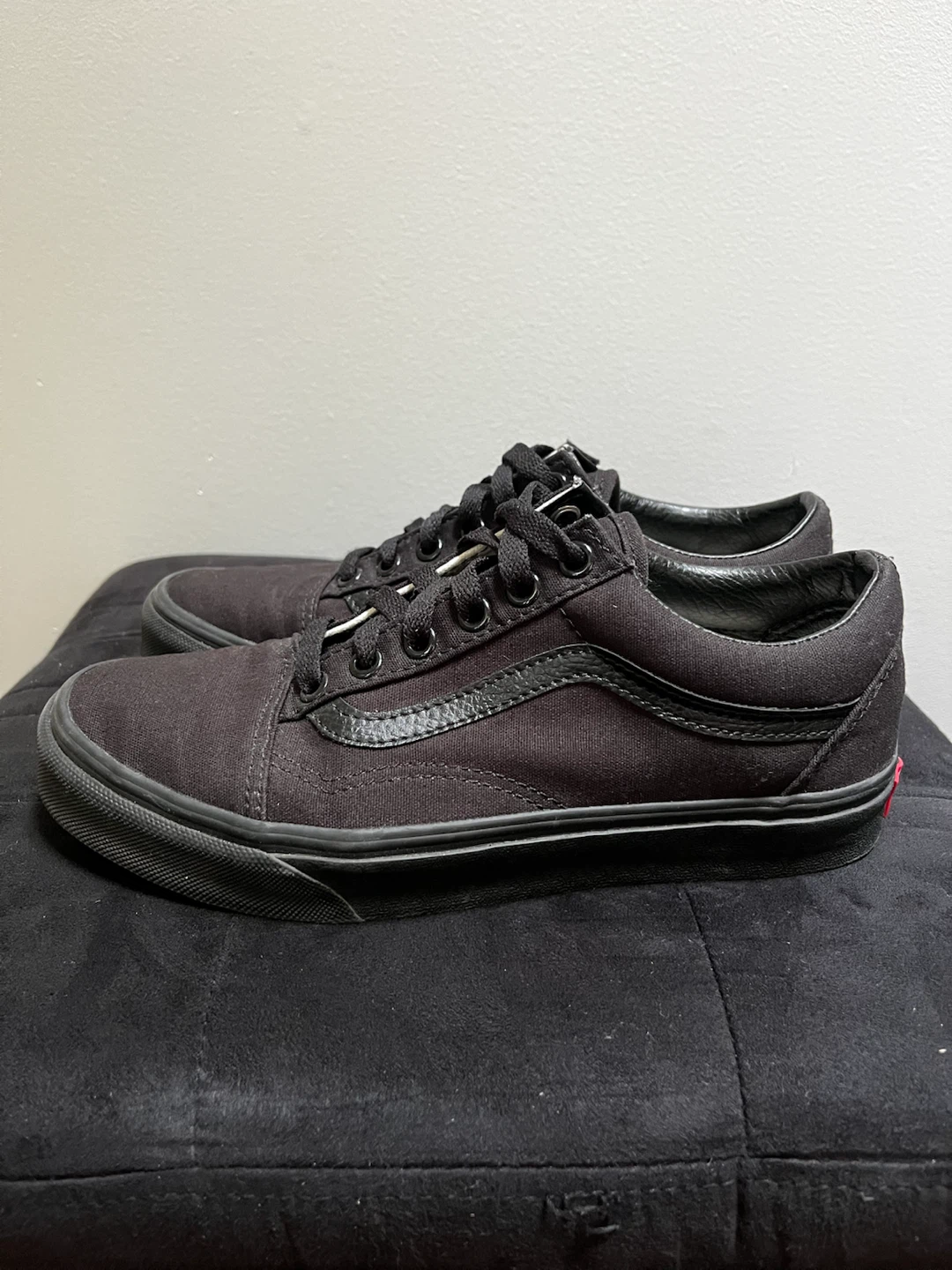 Vans Black-on-Black Sneakers  Women’s Size 7  Like New - photo 2