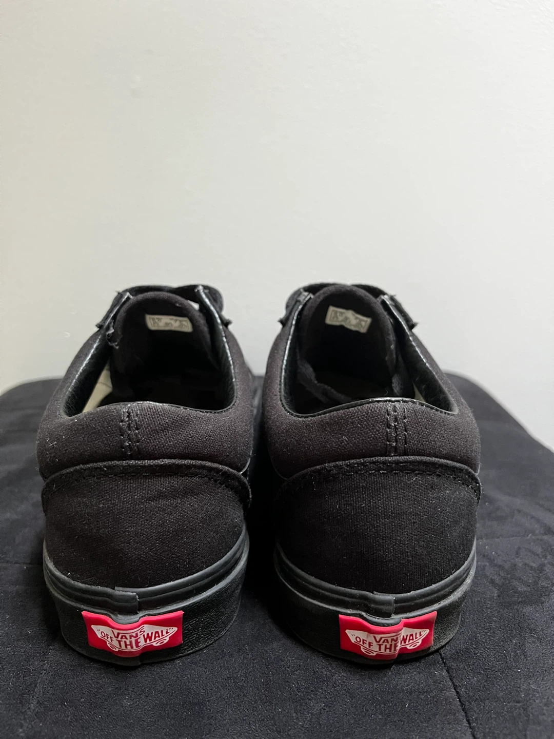 Vans Black-on-Black Sneakers  Women’s Size 7  Like New - photo 3