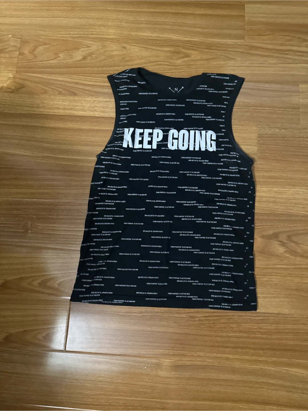Black 'KEEP GOING' Graphic Tank Top
