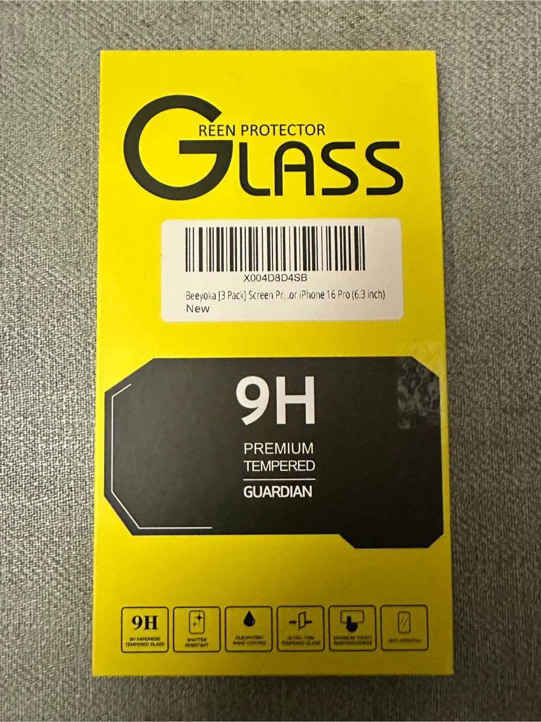 RÉEN Glass Screen Protector for iPhone 16 Pro (6.3 inch)