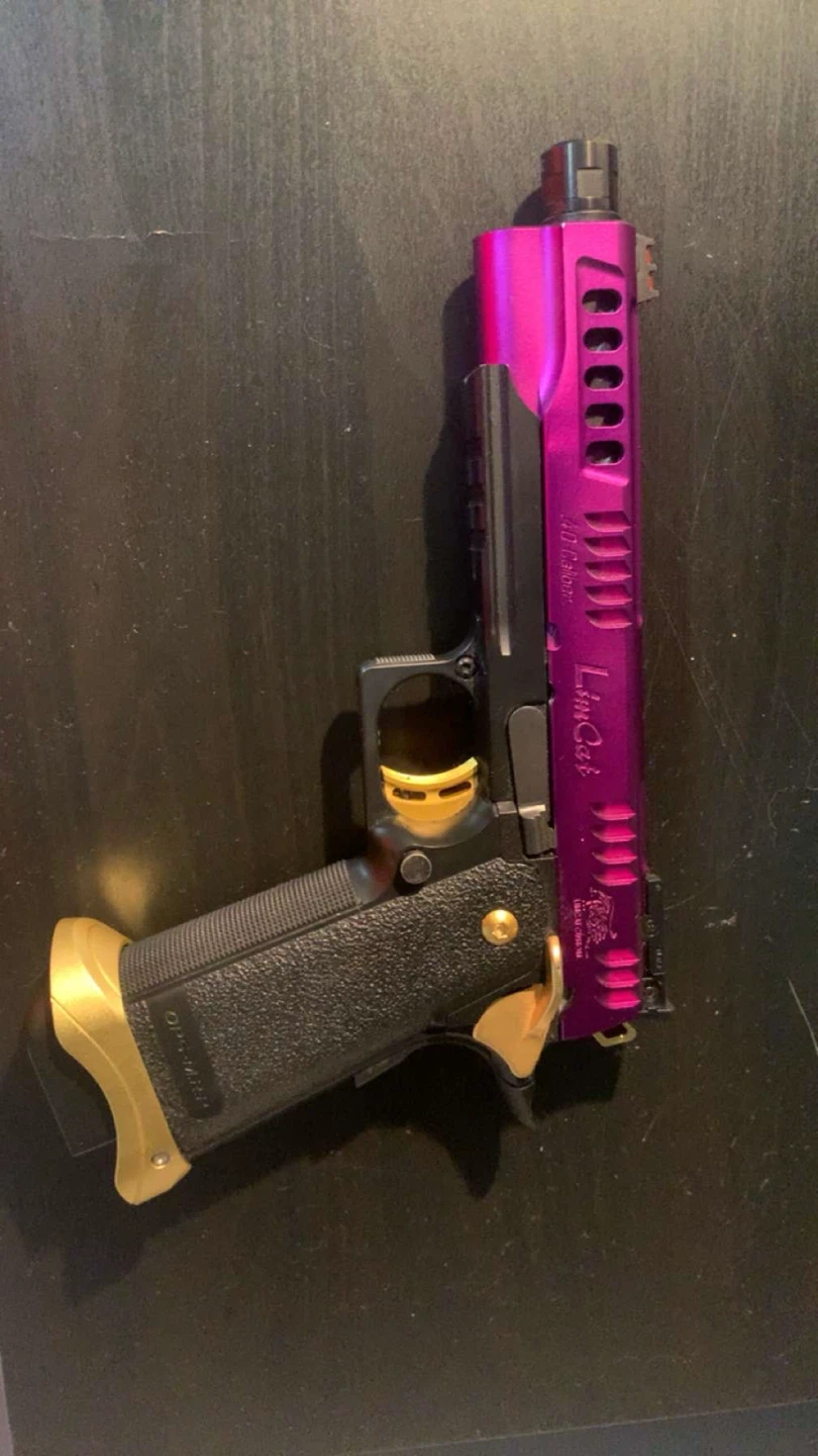 Custom Hi-Capa Airsoft Pistol - Purple & Gold