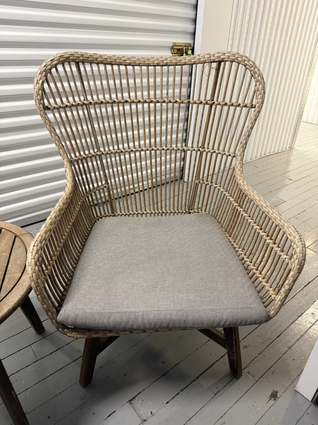 Wicker Patio Set with Table and 2 Chairs Martha Stewart - photo 2