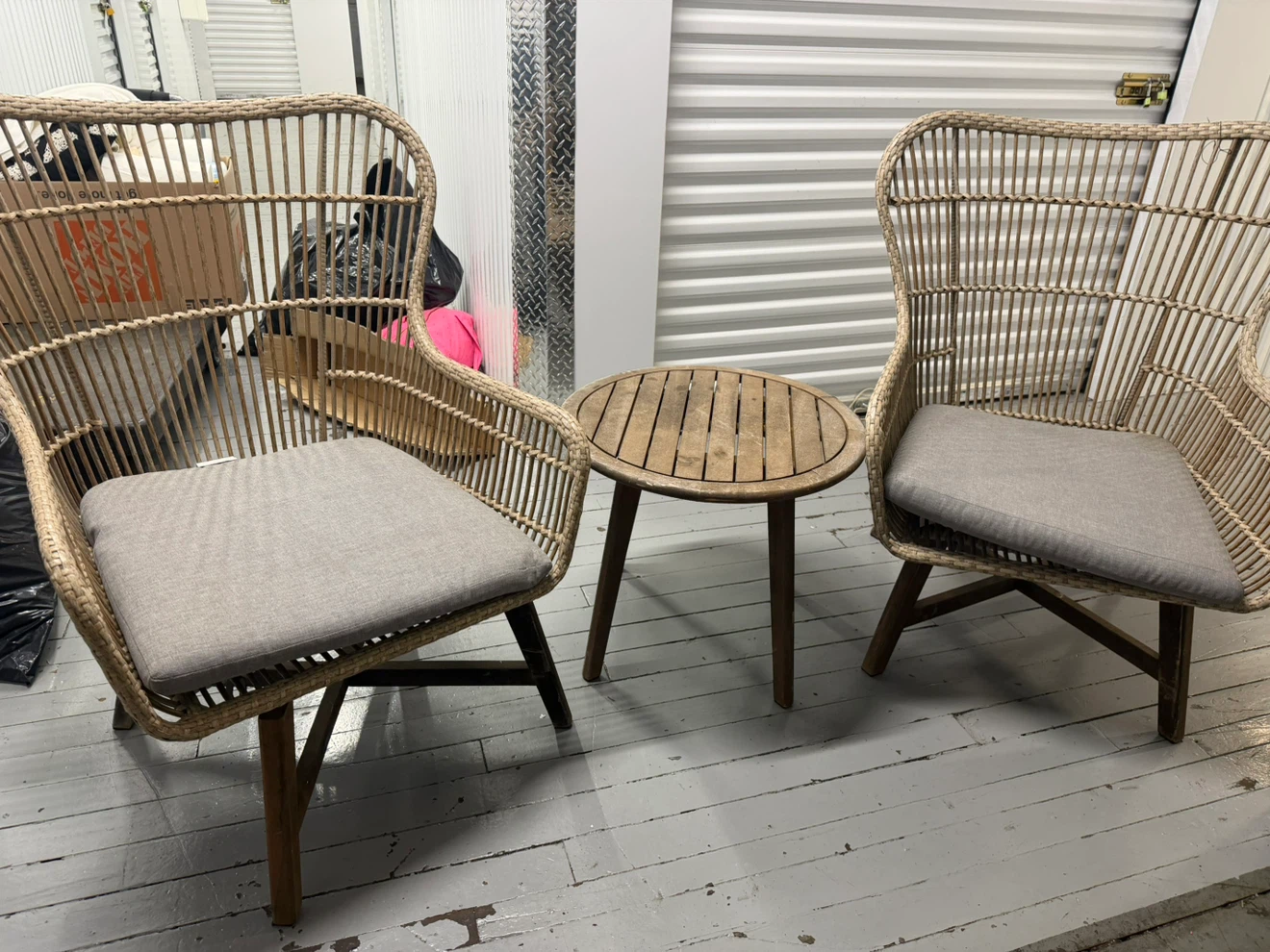 Wicker Patio Set with Table and 2 Chairs Martha Stewart - photo 5