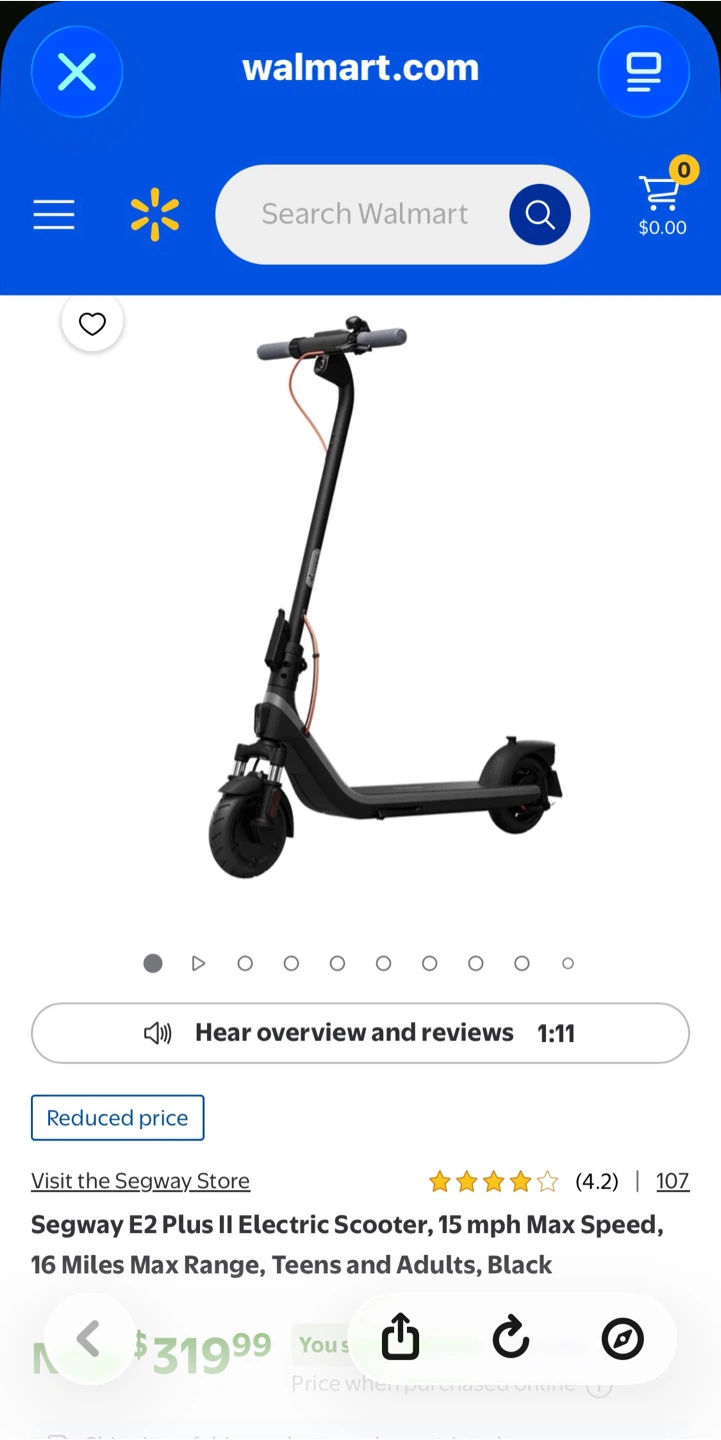 Ninebot Segway eKickScooter E2 Plus II Electric Scooter
