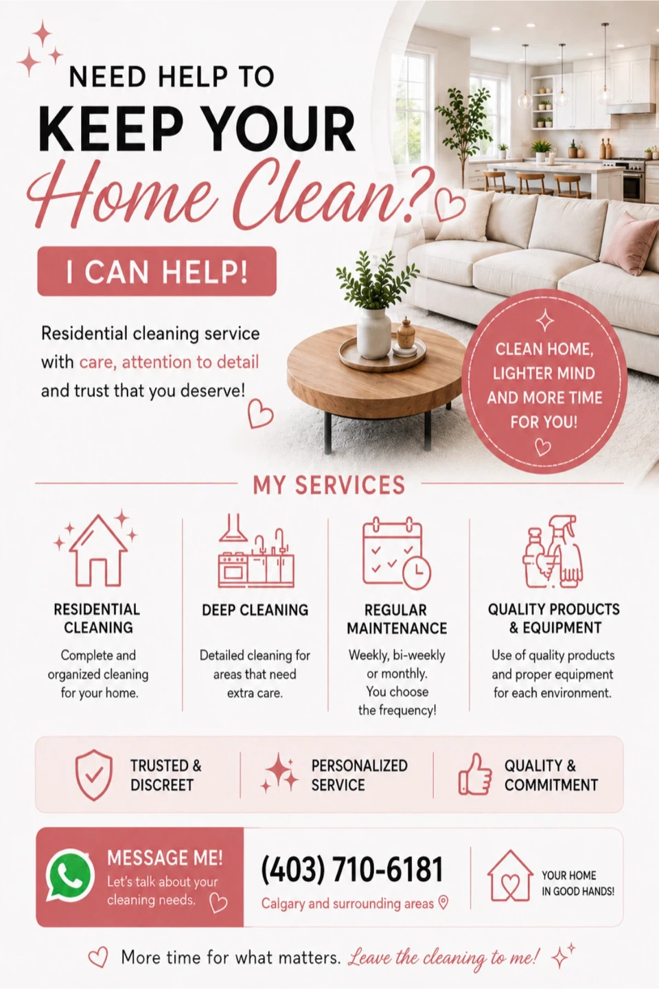 Residential Cleaning Services Available