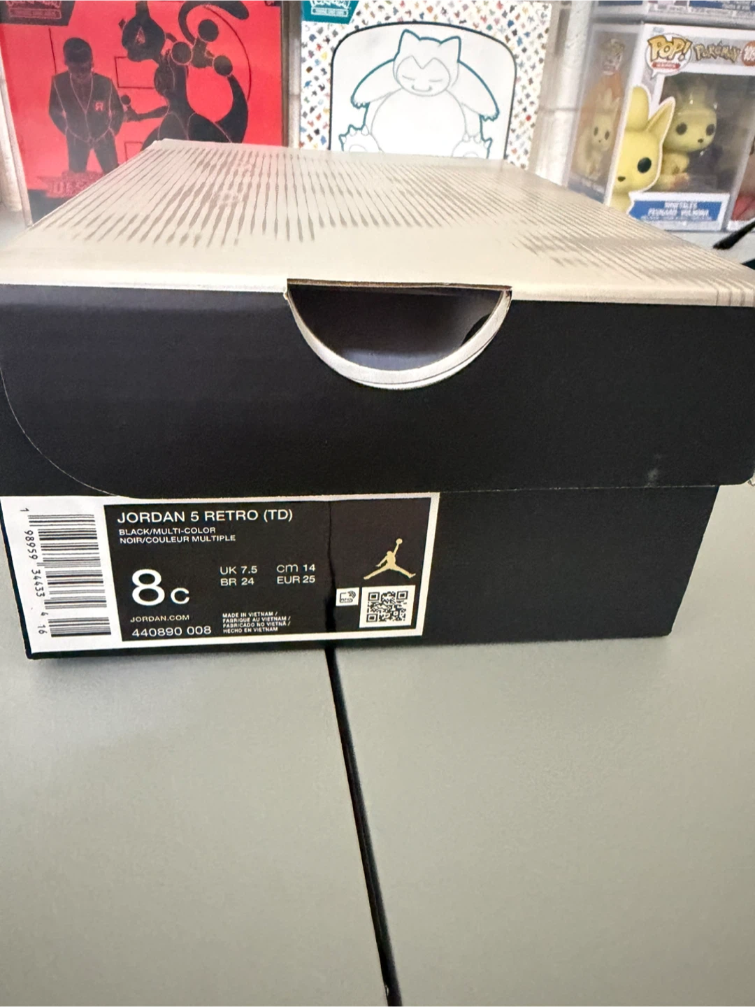 Jordan 5 Retro TD Toddler Shoes Black Blue Size 8c - photo 2