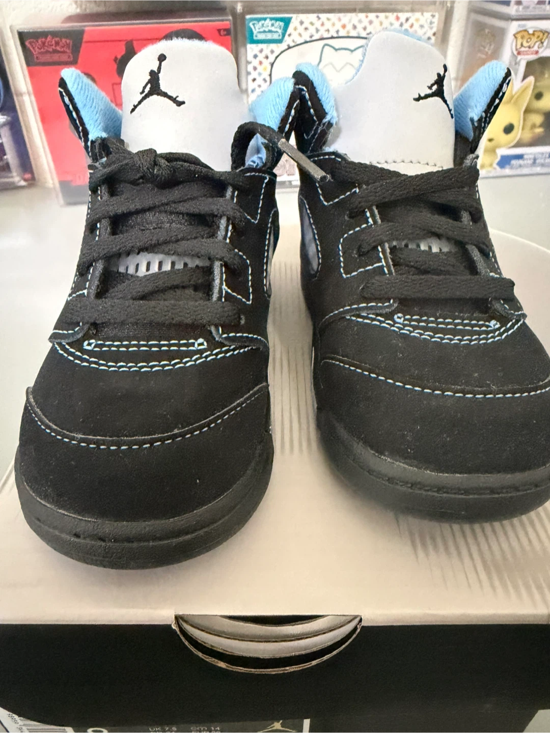 Jordan 5 Retro TD Toddler Shoes Black Blue Size 8c - photo 3