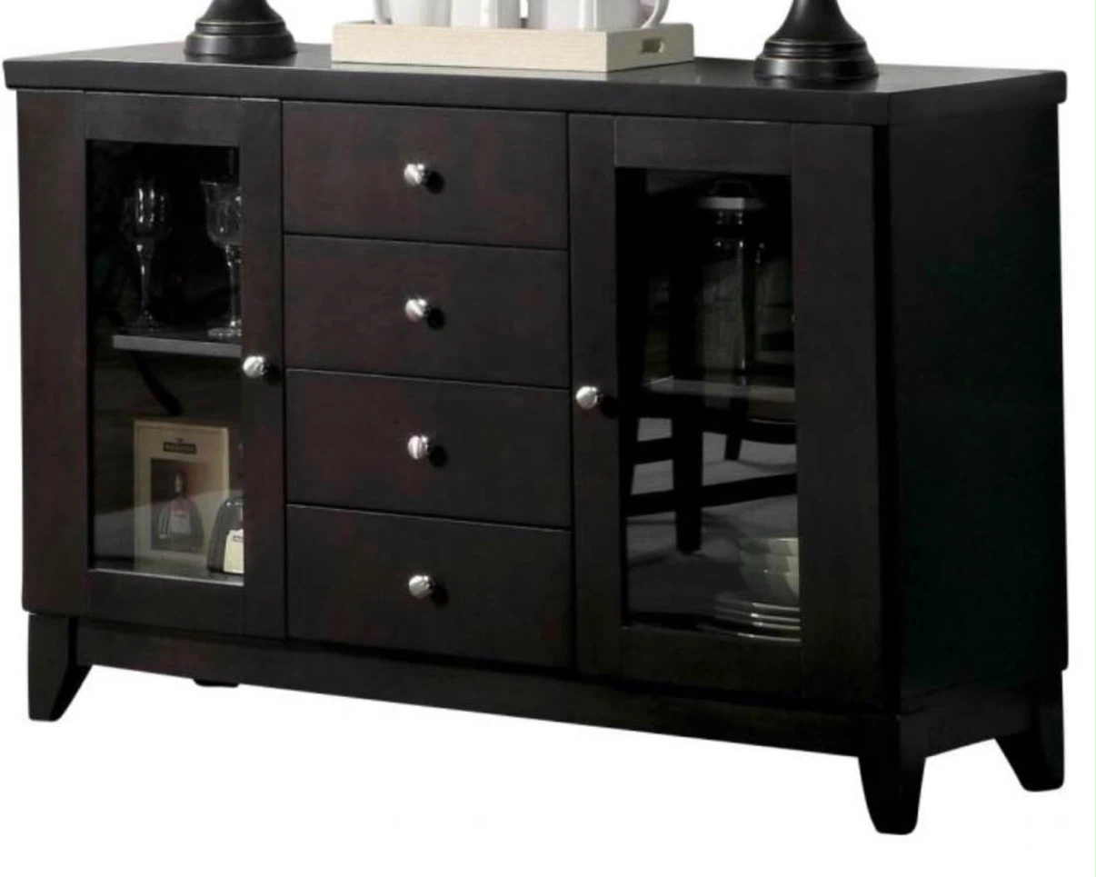Console Table with Glass Cabinets & Drawers - photo 2