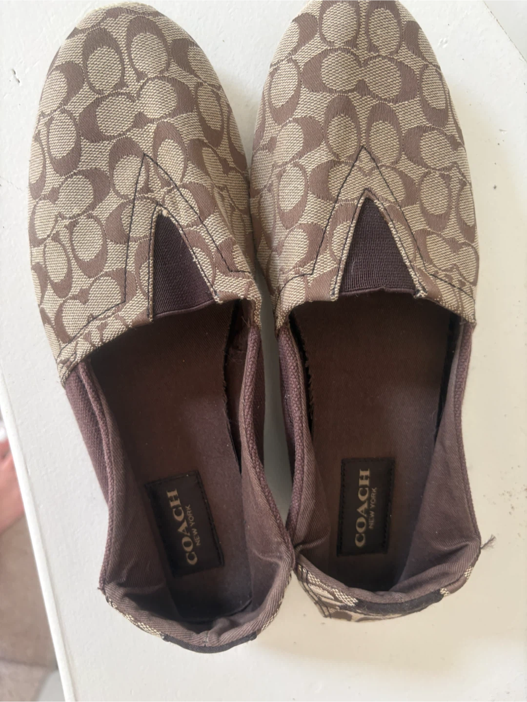 Coach Signature C Monogram Slip-On Flats