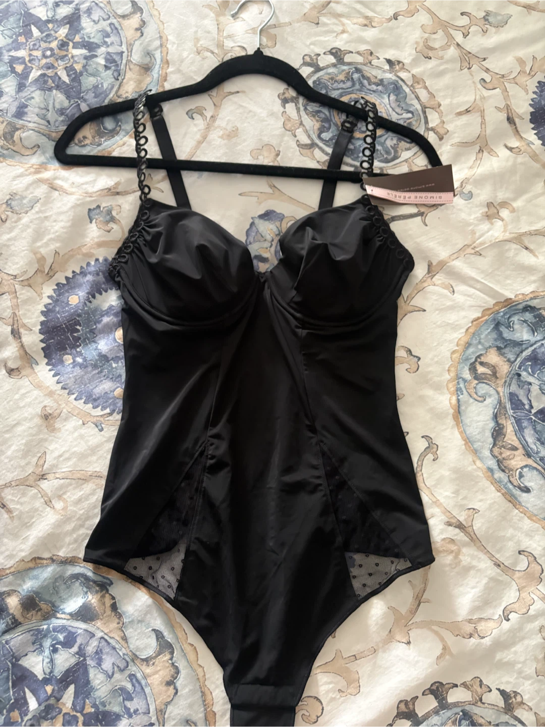 Simone Perele Showtime Black Bodysuit 34D