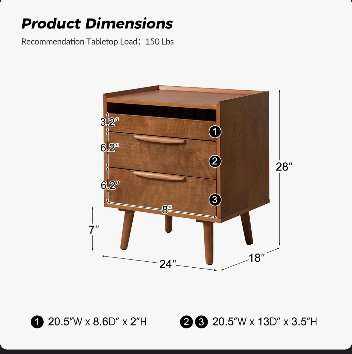 Corrigan Studio End/ bedside  Table with charging station - photo 2