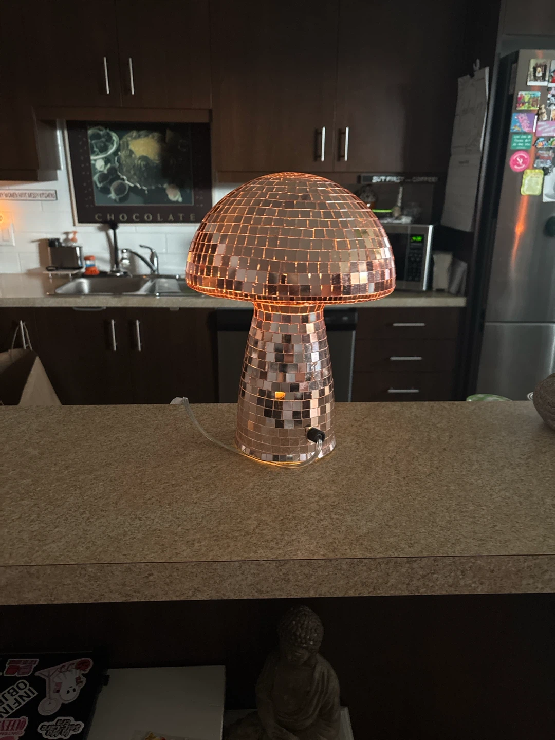Rose pink mirrored lamp - photo 5