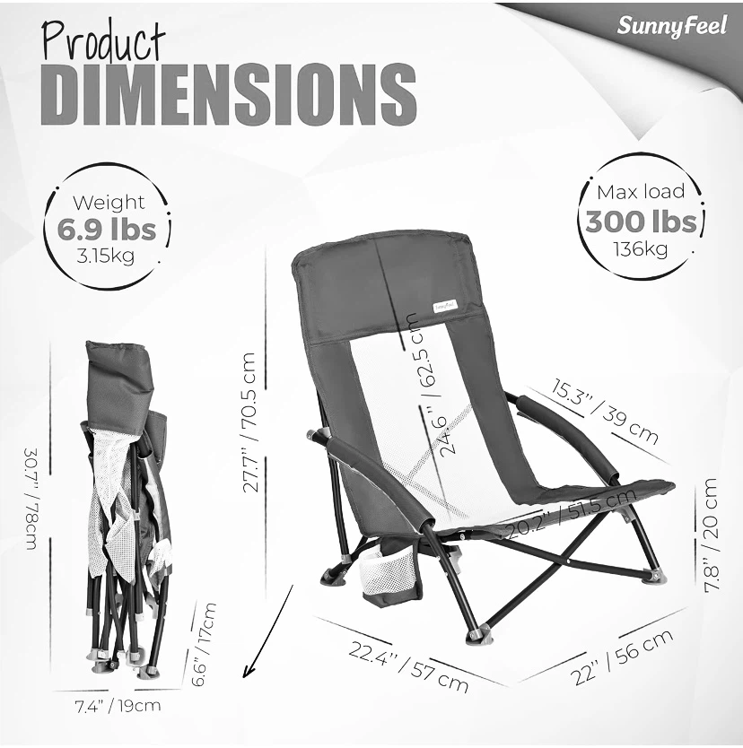 SunnyFeel Portable Beach Chair - photo 2