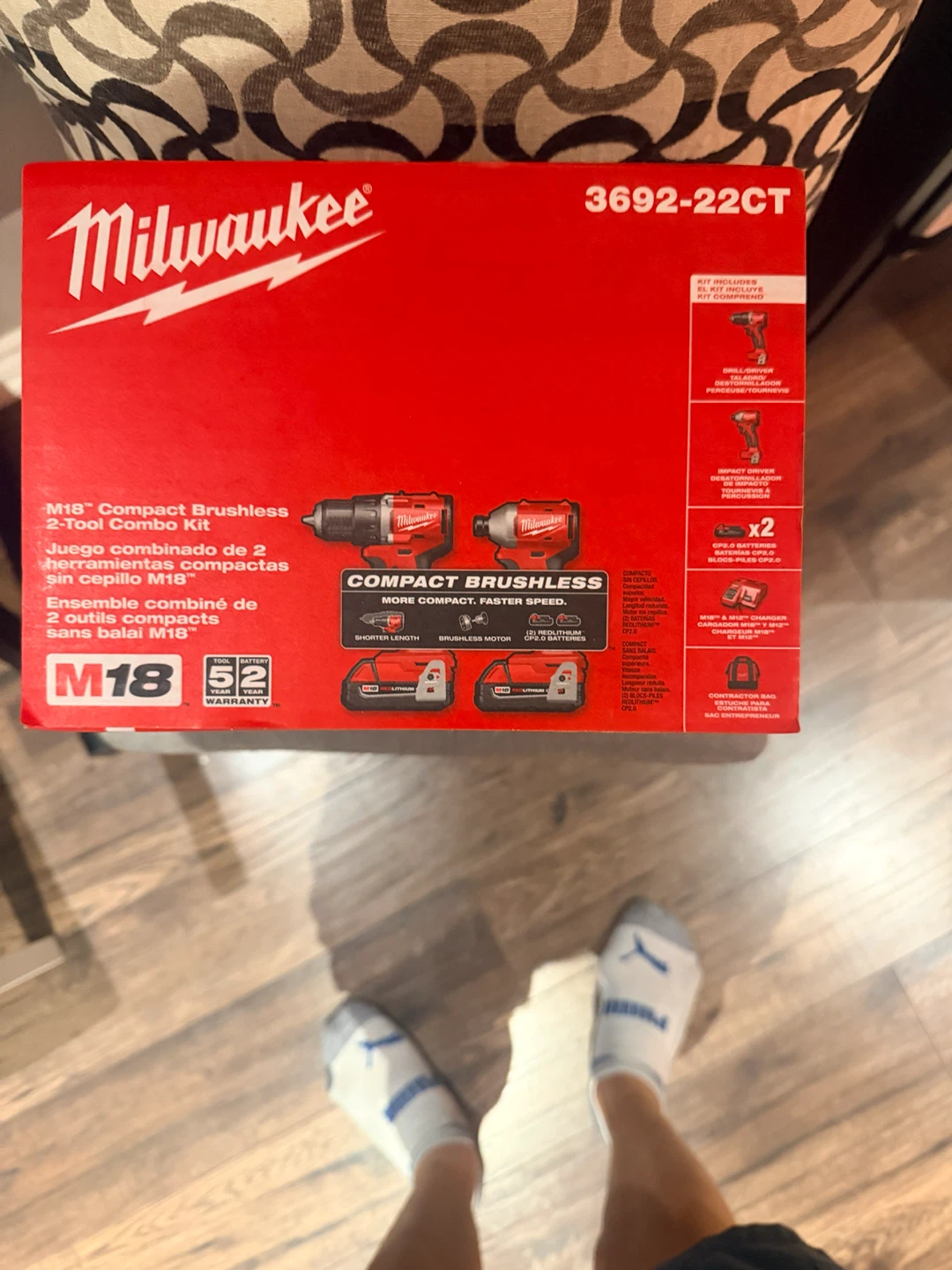 Milwaukee M18 Compact Brushless 2 Tool Combo Kit 3692-22CT