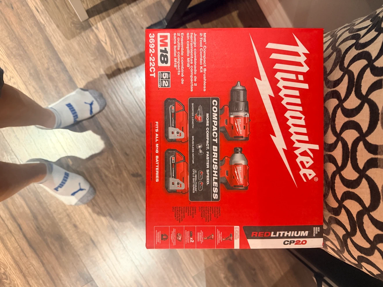 Milwaukee M18 Compact Brushless 2 Tool Combo Kit 3692-22CT - photo 2