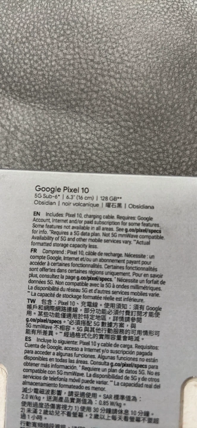 Google Pixel 10 5G Smartphone - Obsidian - photo 3