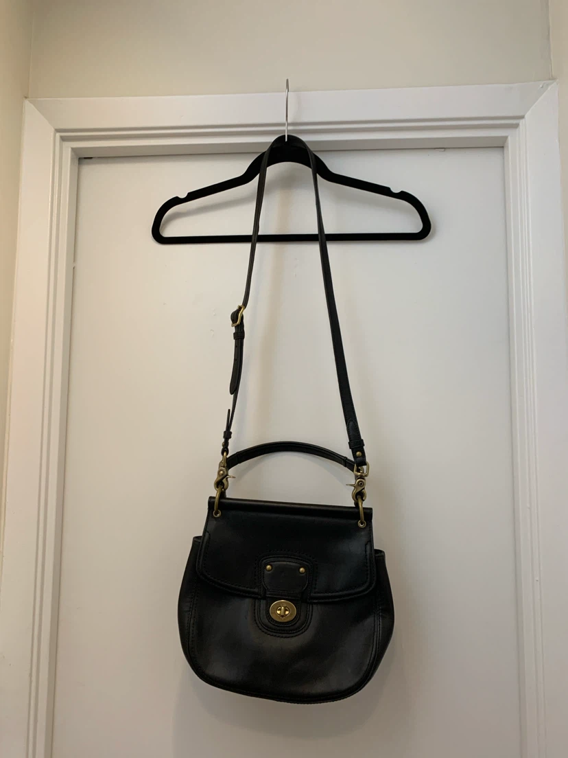 Black Leather Coach Bag