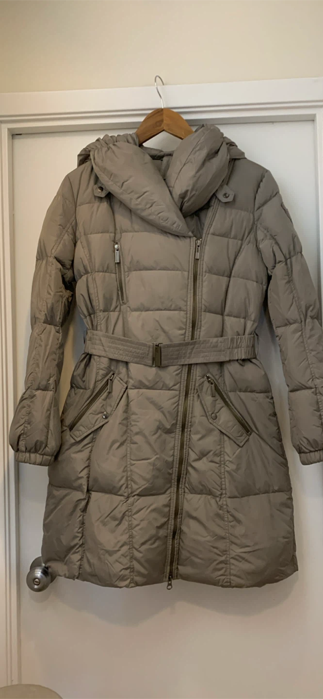 Add Down Women's Beige Puffer Coat Size 8