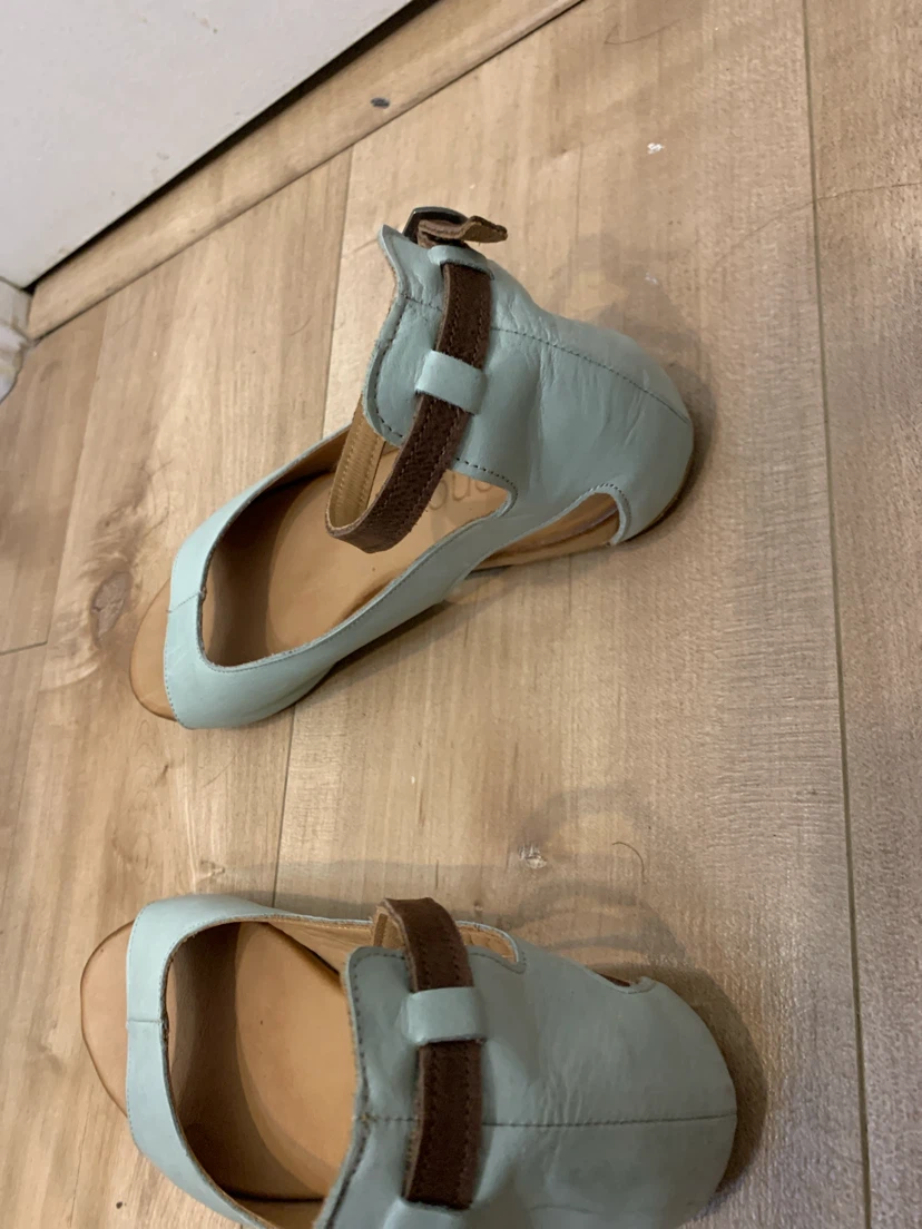 Bueno Light Blue Leather Ankle Strap Sandals - photo 5