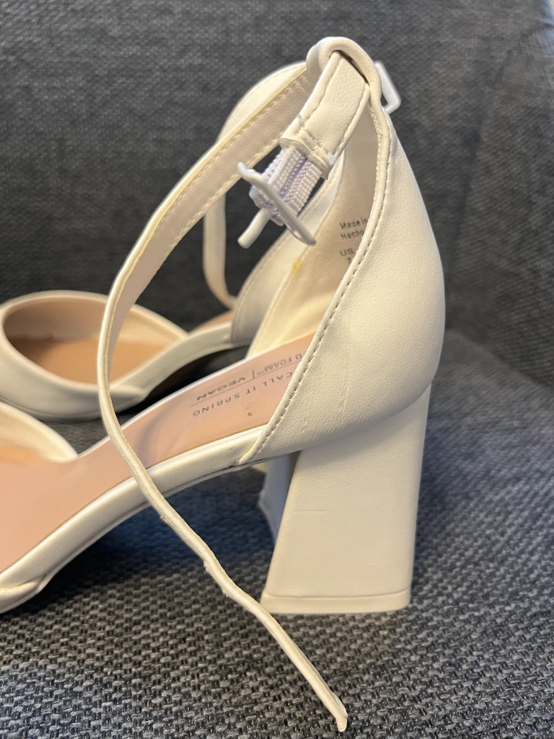 Call It Spring White Heels (size 7) - photo 2