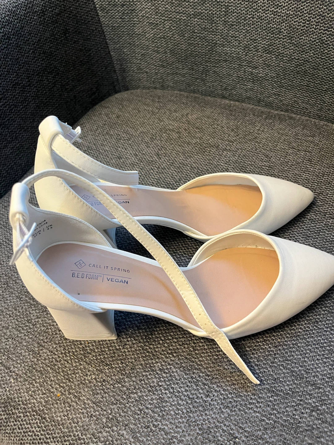 Call It Spring White Heels (size 7) - photo 4