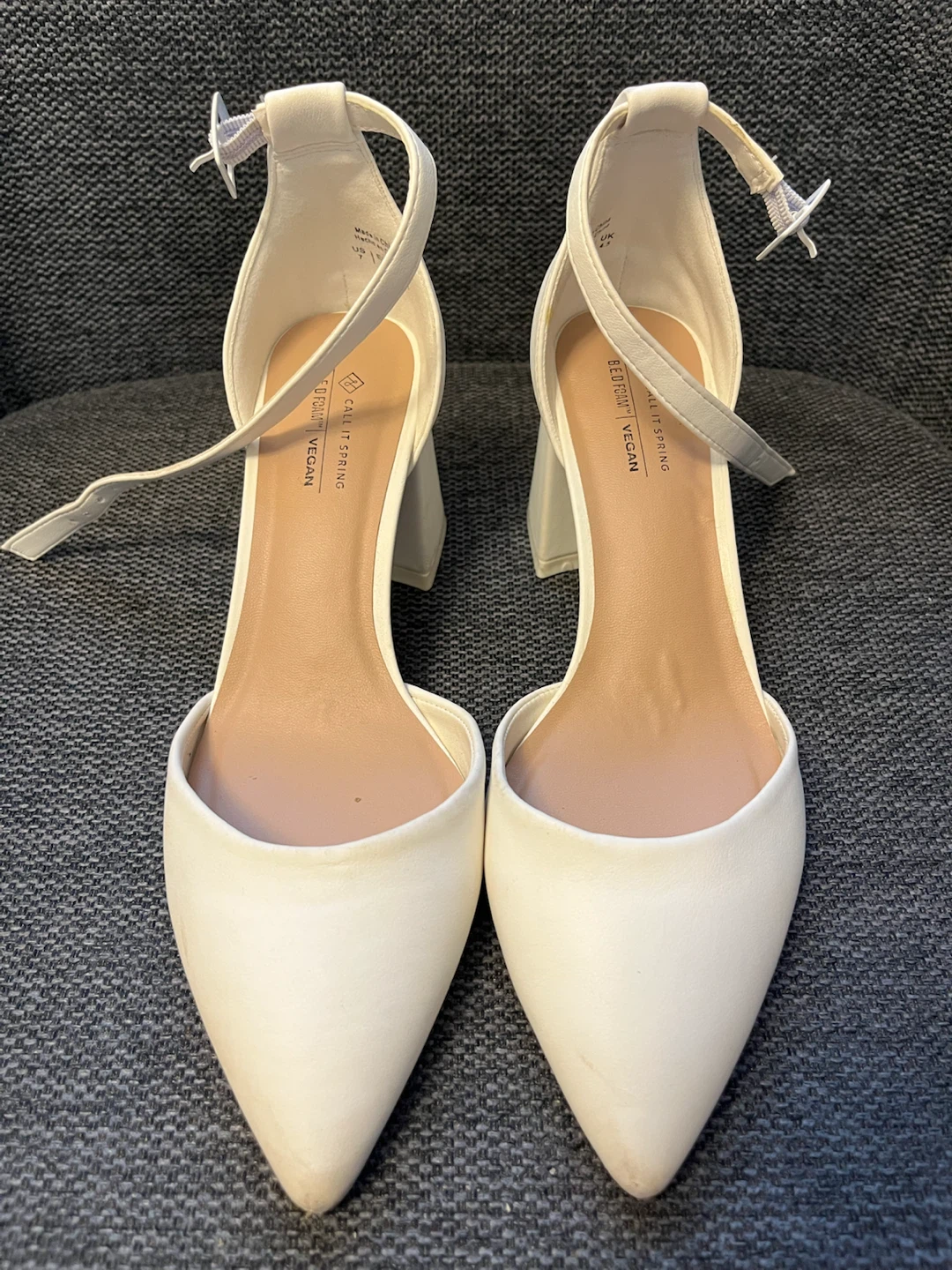 Call It Spring White Heels (size 7)