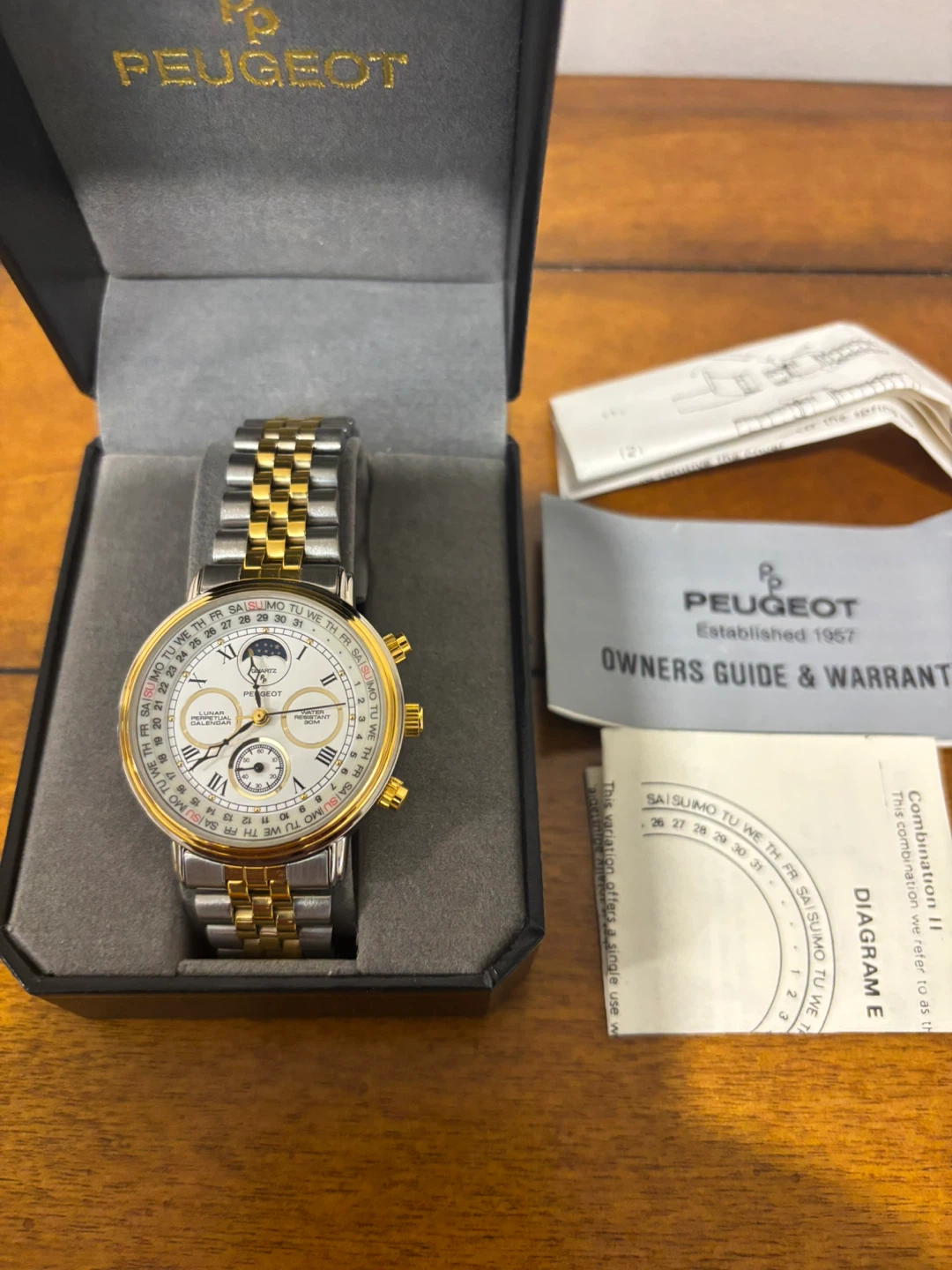 Peugeot Two-Tone Chronograph Watch