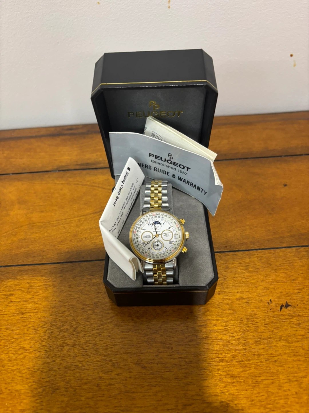 Peugeot Two-Tone Chronograph Watch - photo 2
