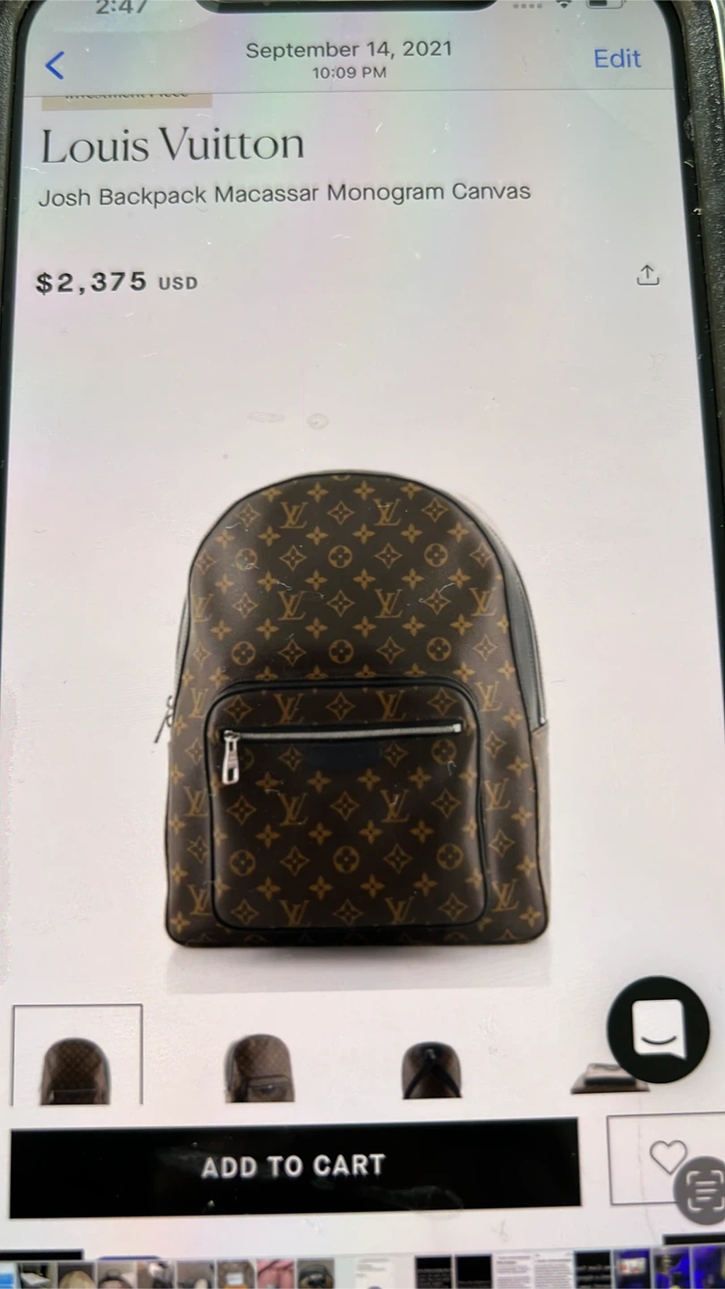 Louis Vuitton Josh Backpack Macassar Monogram Canvas - photo 2