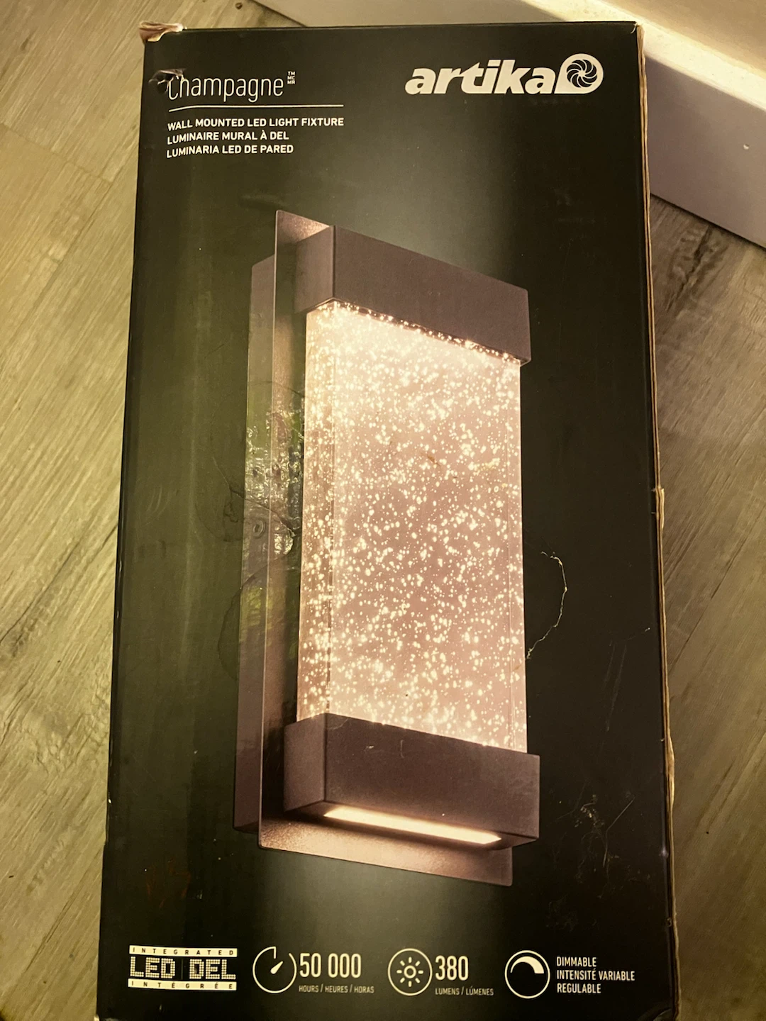 Artika Champagne Wall Mounted LED Light Fixture