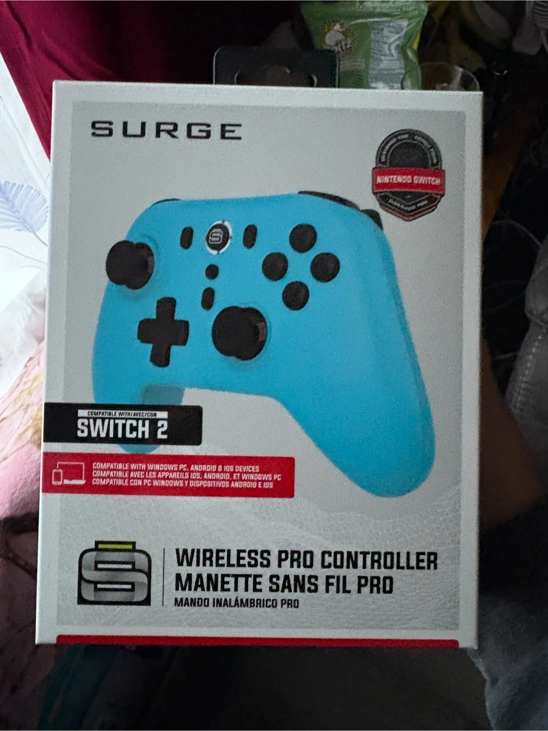Surge Wireless Pro Controller for Nintendo Switch - Blue