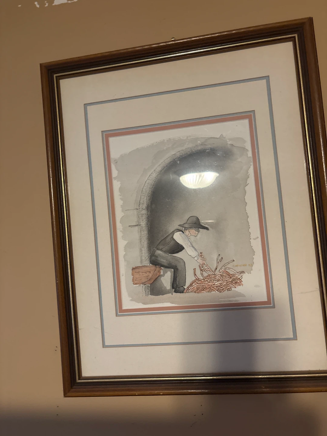 Framed Watercolor Painting