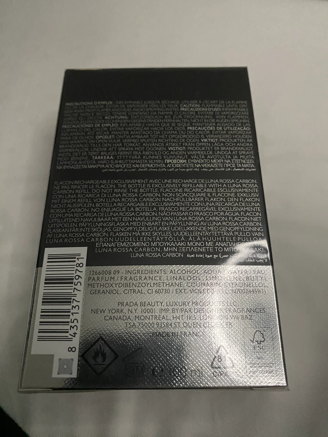 Prada Luna Rossa Carbon Eau de Toilette 100ml - photo 2
