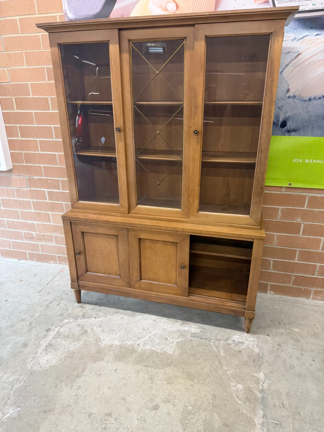 Wooden Display Cabinet with Glass Doors - photo 3