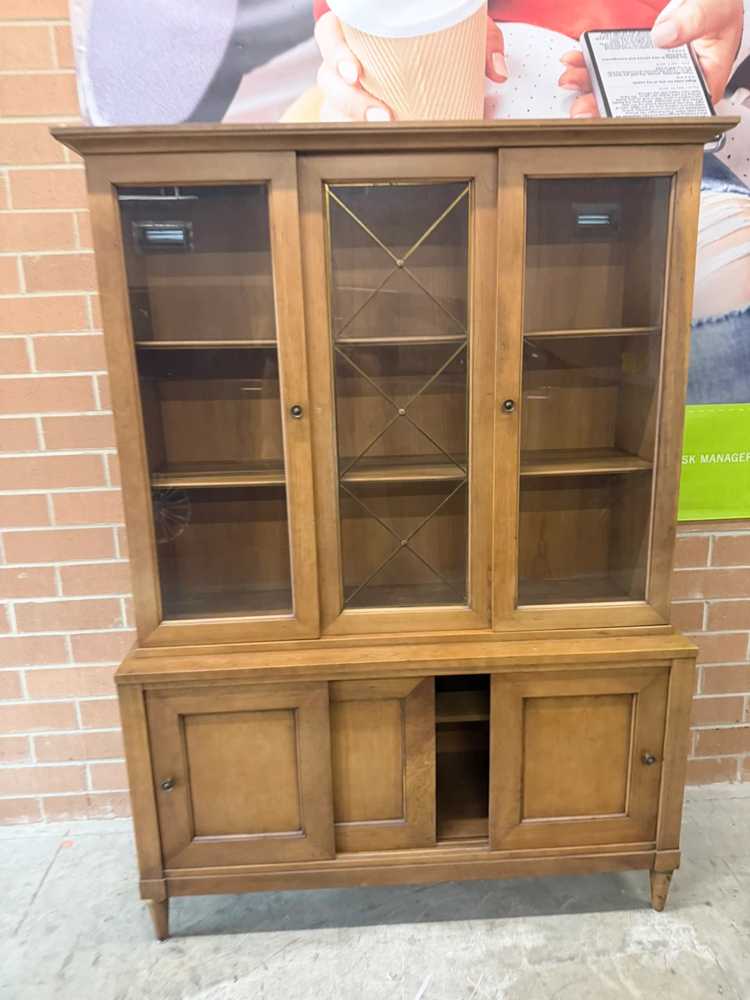 Wooden Display Cabinet with Glass Doors - photo 5