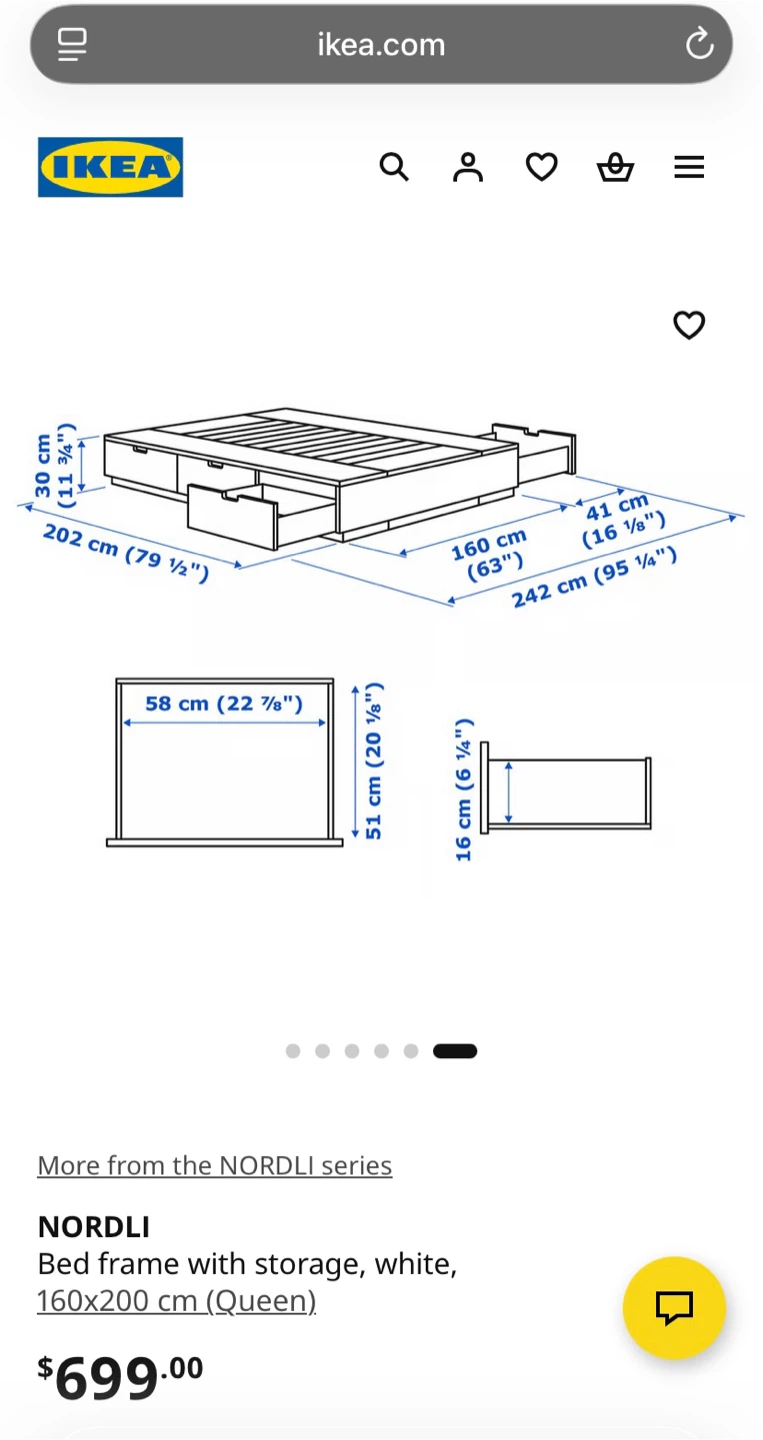 IKEA Nordli White Twin Bed Frame - photo 2