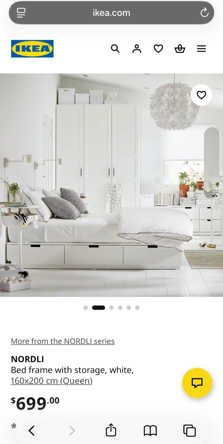 IKEA Nordli White Twin Bed Frame - photo 3