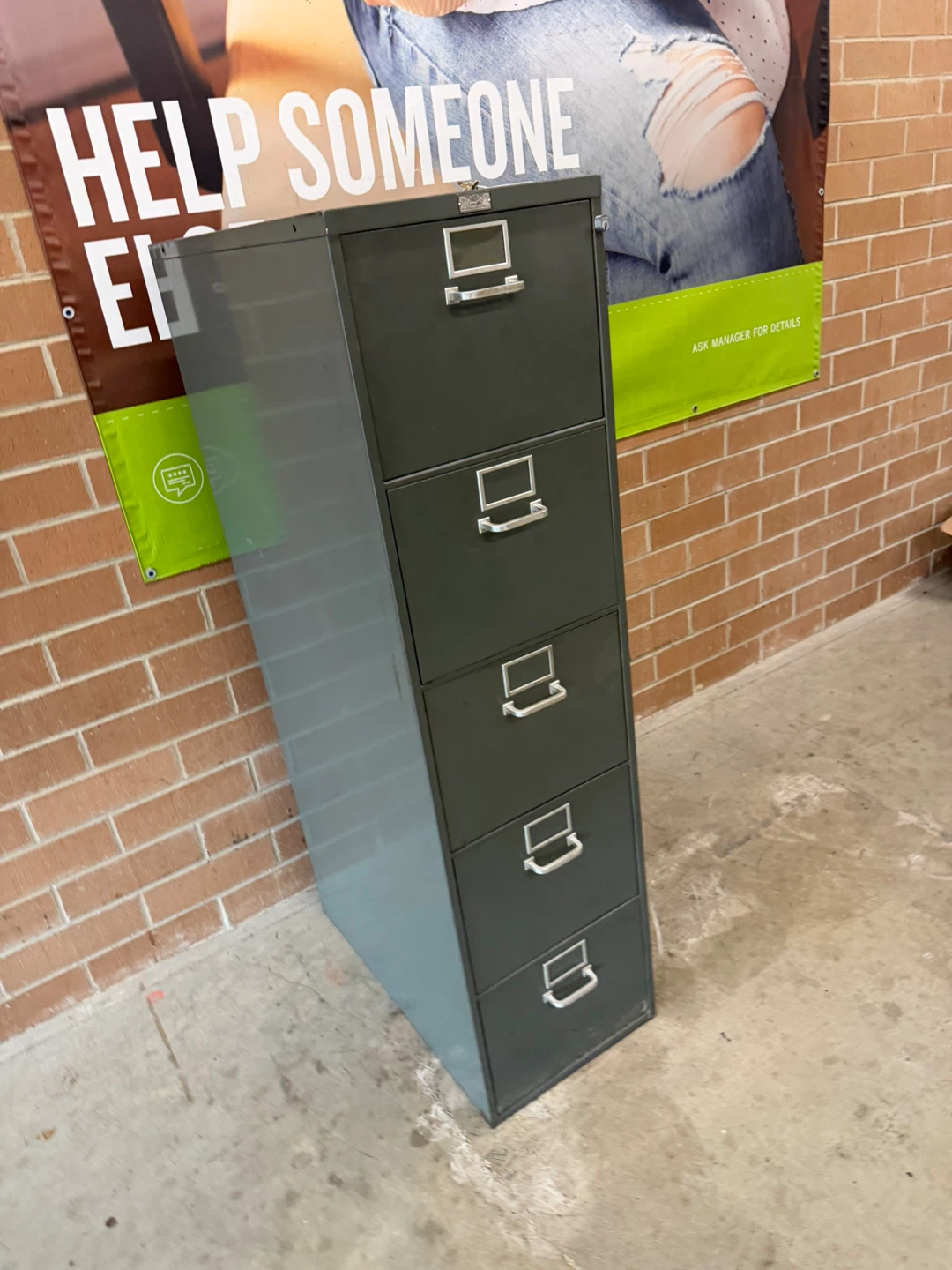 5-Drawer Metal Filing Cabinet with Keys - photo 2