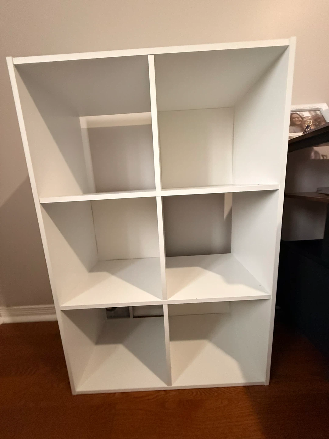 White 6-Cube Storage Shelf - photo 2