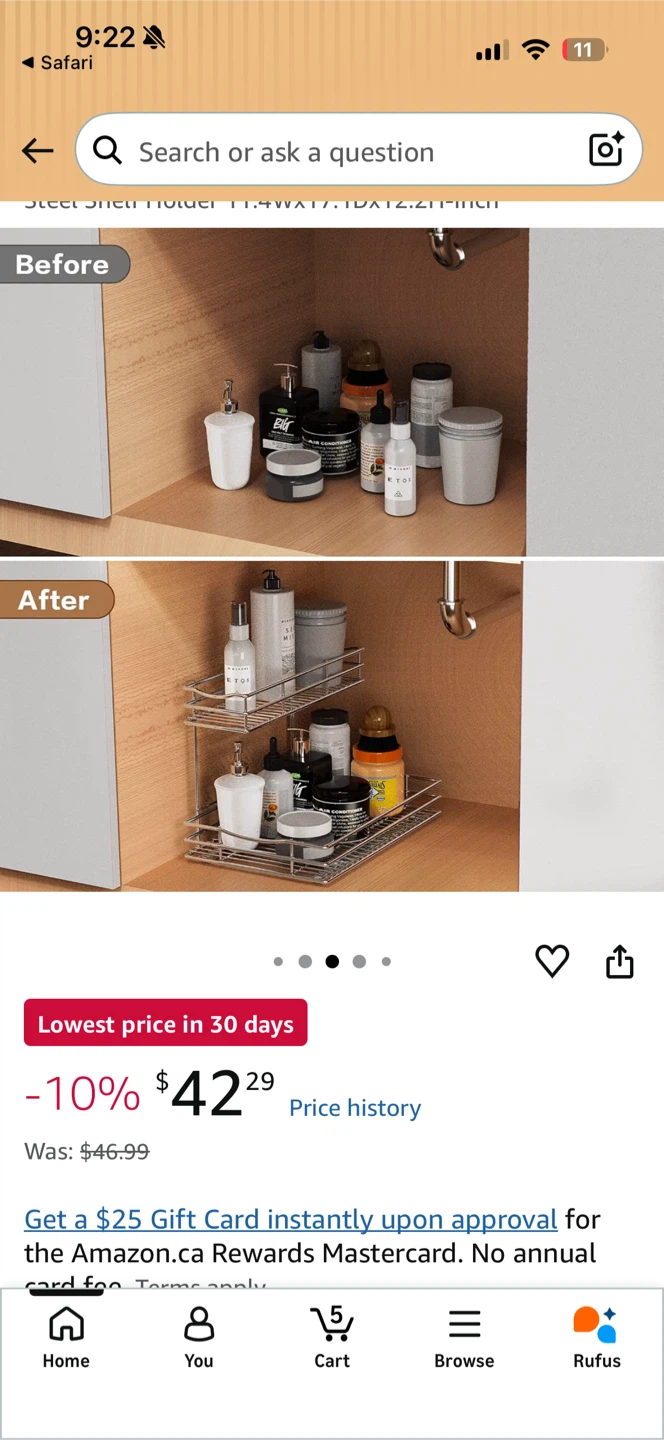 Cabinet organizer used