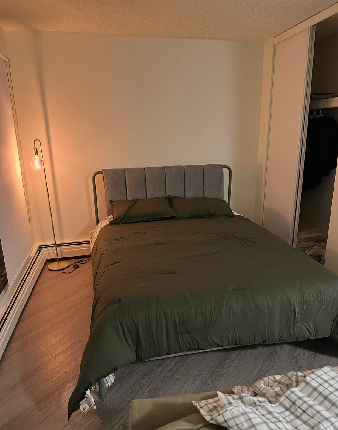 Green bed frame + mattress