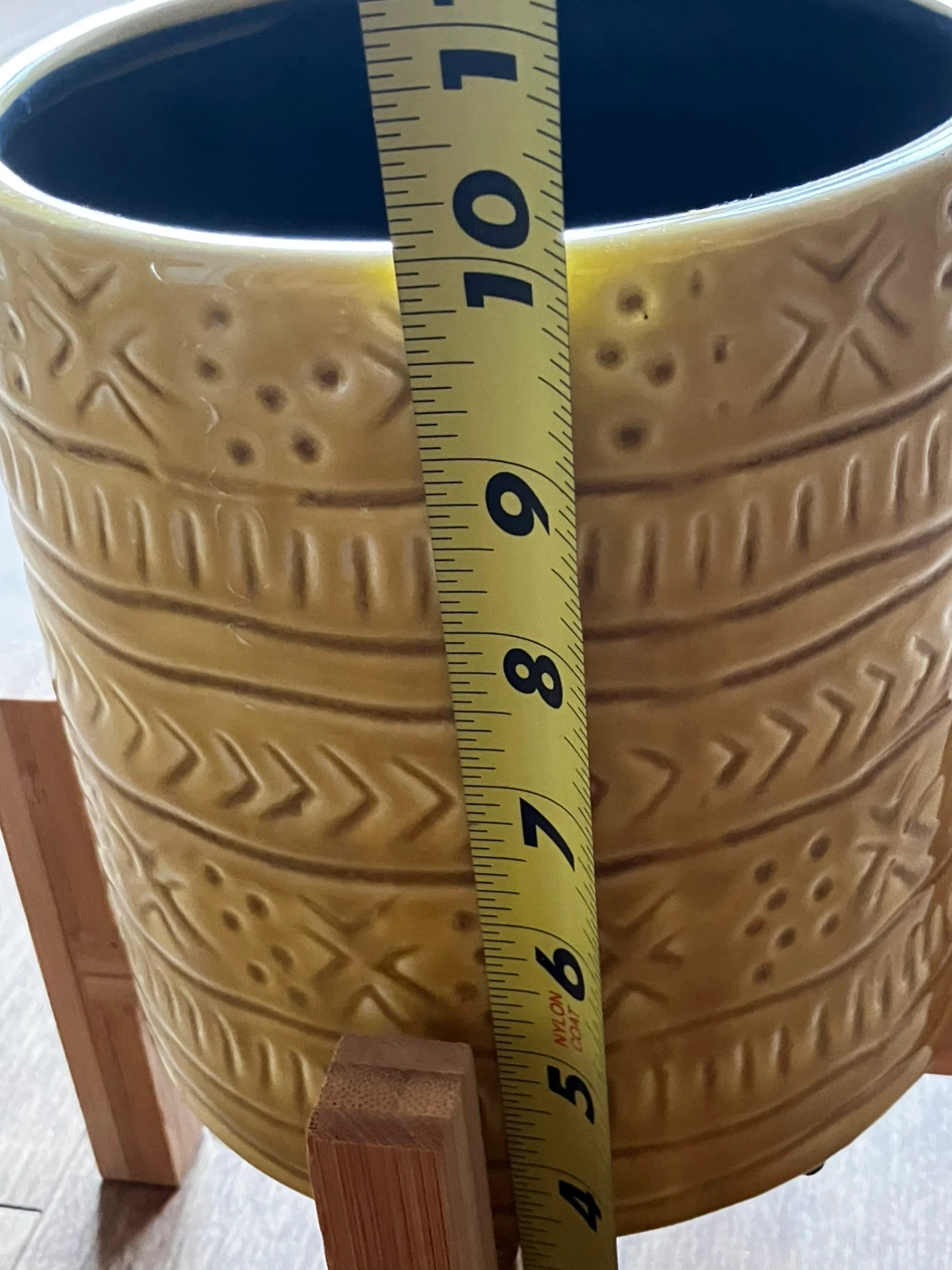 Planter with wooden base / cache pot sur base en bois - photo 5