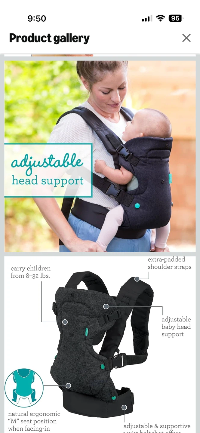 Infantino 4 Ways to Carry Baby Carrier - photo 3