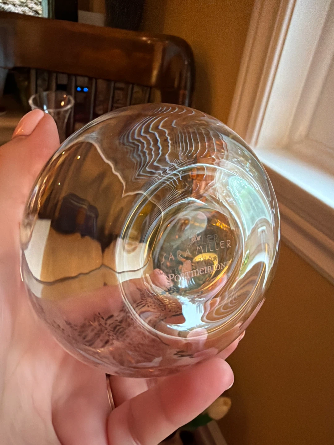 Stunning Sara Miller Portmeiron Wine Carafe and Glasses - photo 4