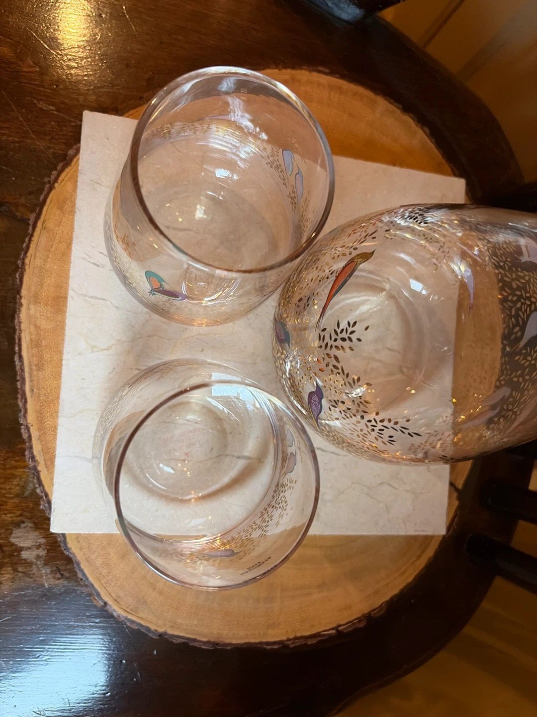 Stunning Sara Miller Portmeiron Wine Carafe and Glasses - photo 5