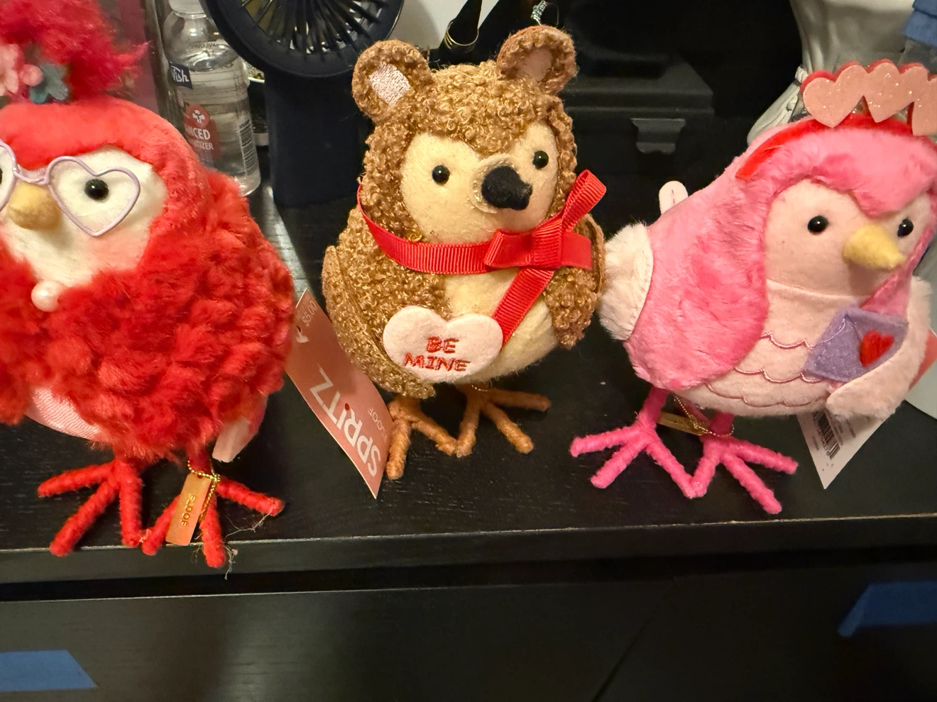 3 Valentine's Day Plush Birds