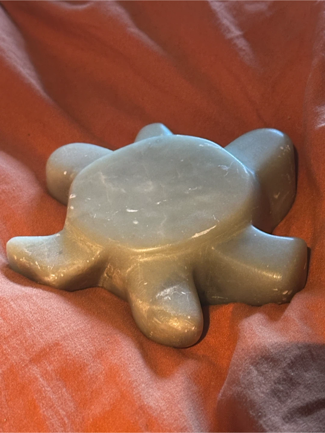 Signed soapstone turtle carving