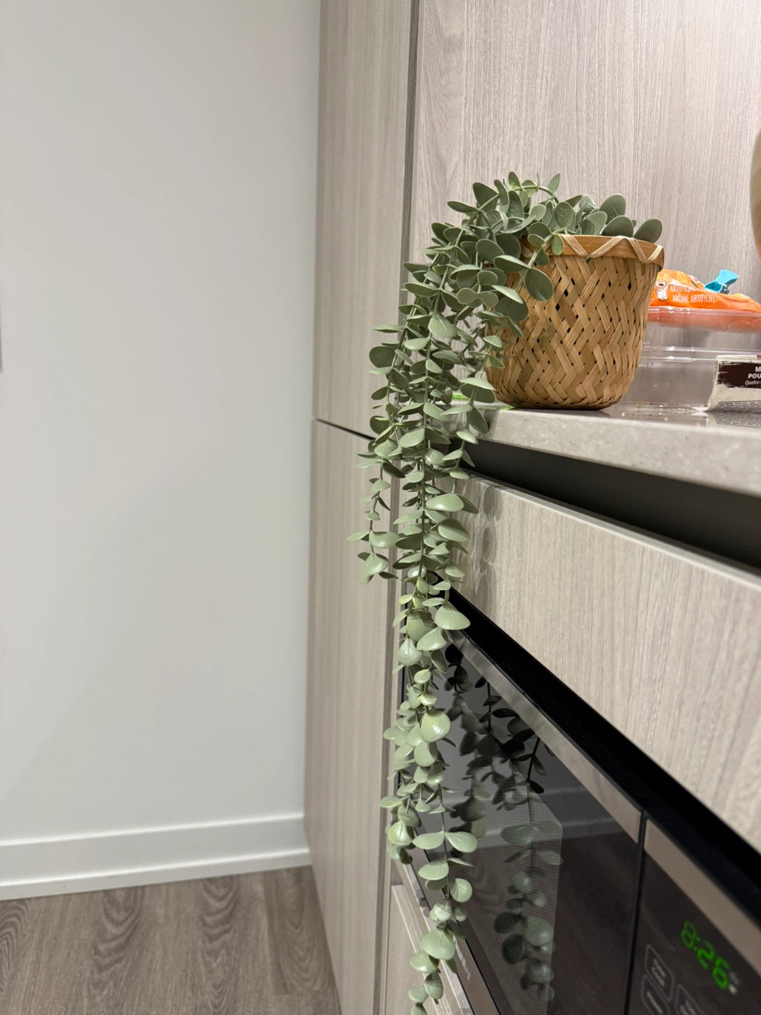 Artificial Hanging Plant in Woven Basket - photo 2